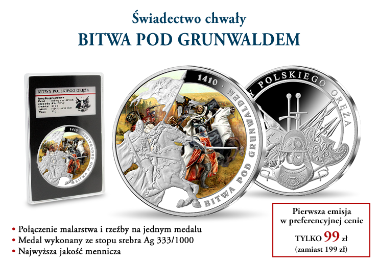 Bitwy Polskiego Oręża na medalach wybitych ze stopu srebra 333/1000