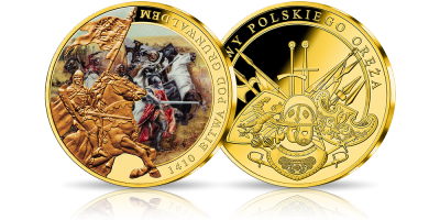 Kolekcja Bitwy polskiego oręża platerowane złotem