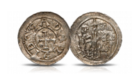 książę i św. Wojciech moneta denar