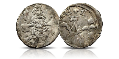 Srebrny denar Karola Roberta 