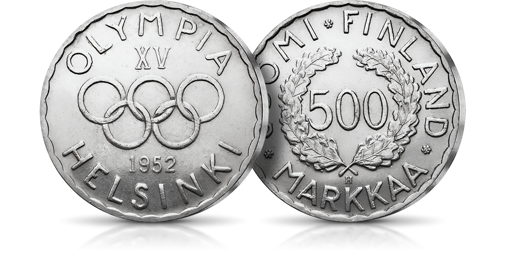 srebrna moneta igrzysk olimpijskich Helsinki 1952