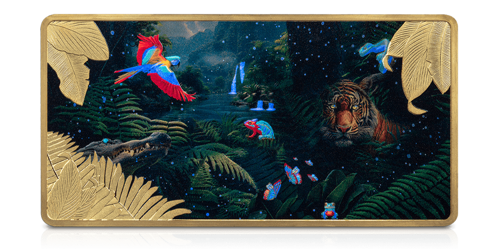  Moneta z efektem UV.