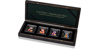 Zestaw monet z czystego złota - Czterej Ewangeliści