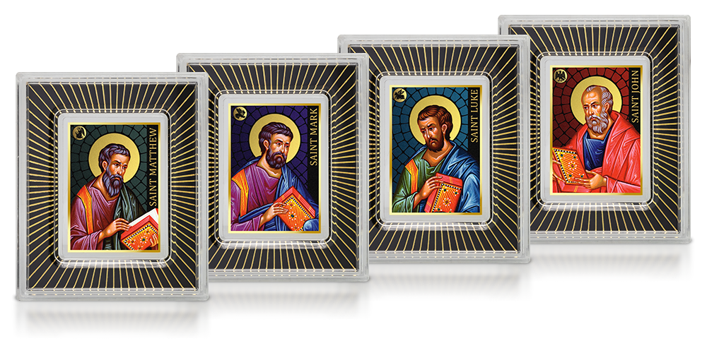  zestaw monet z czystego złota 4 Ewangeliści