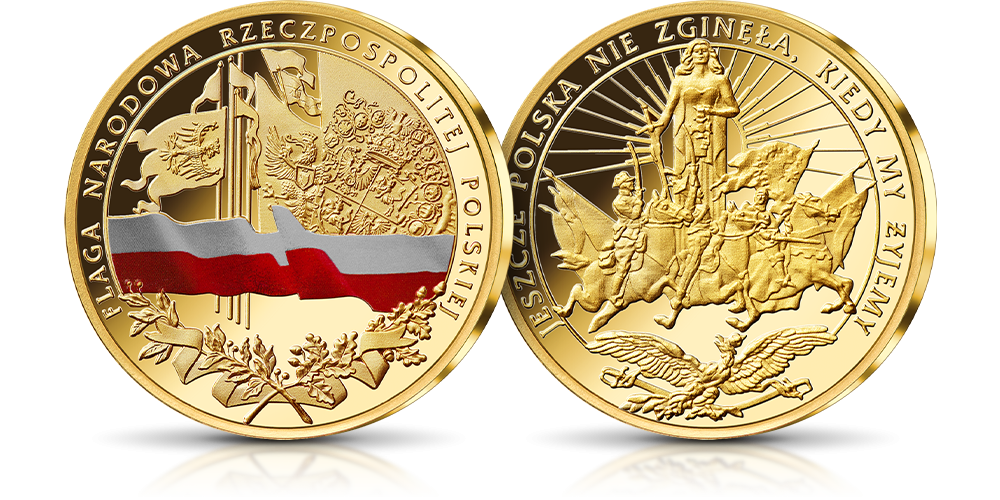 Narodowy-symbol-na-medalu-platerowanym-zlotem