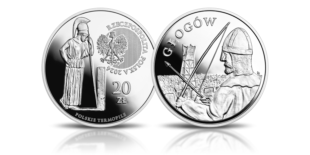 Polskie Termopile, Głogów - srebrna moneta NBP.