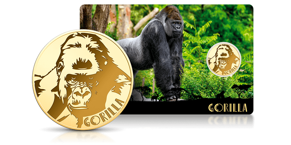 Goryl na złotej monecie.