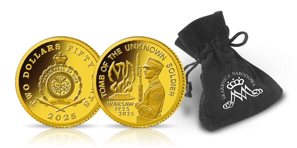 Moneta wybita w czystym złocie. Certyfikat Autentyczności i woreczek w komplecie.