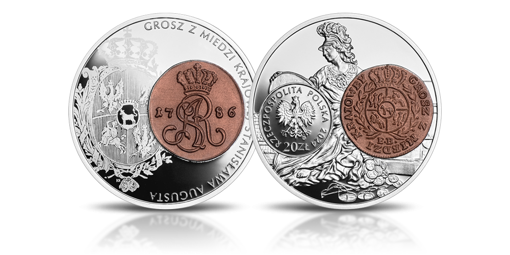 Grosz z miedzi - srebrna moneta NBP.