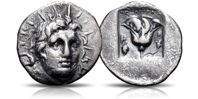 Helios - Srebrna hemidrachma z personifikacją słońca! 