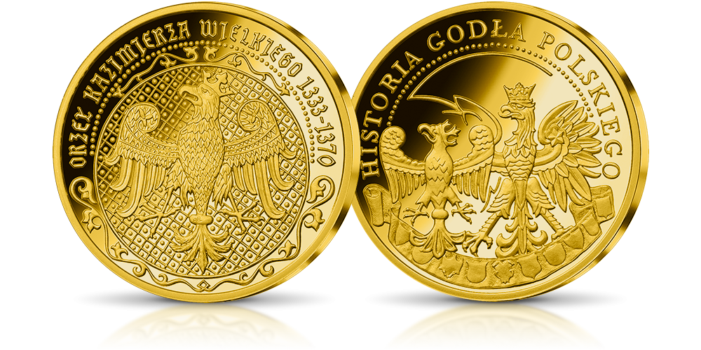  Medal Orzeł Kazimierza Wielkiego platerowany złotem