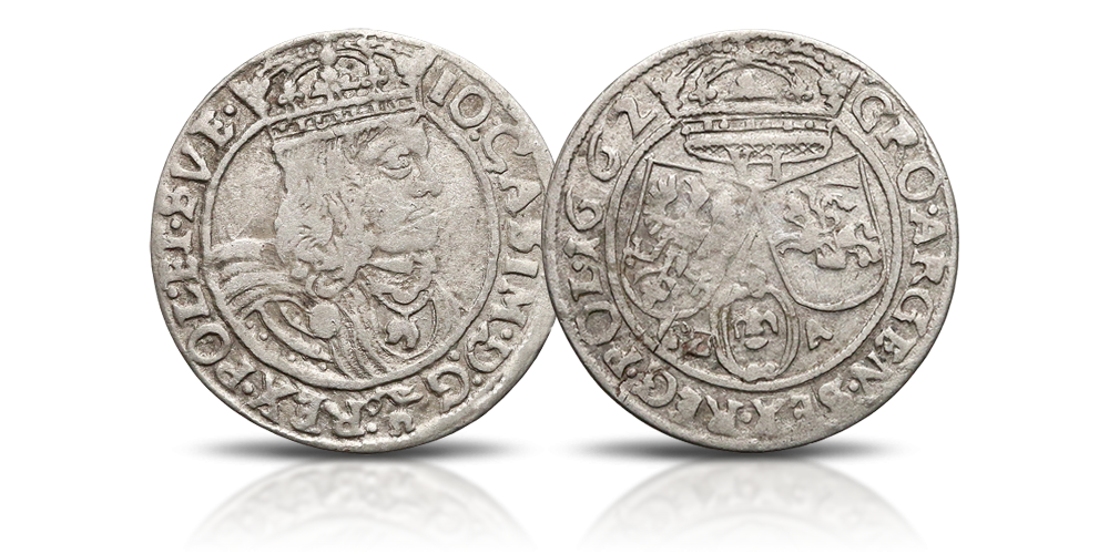 awers i rewers Lwów szóstak Jana Kazimierza Wazy