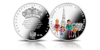 Jasna Góra - srebna moneta kolekcjonerska emitowana przez Narodowy Bank Polski