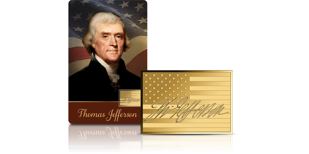 Thomas Jefferson - złota moneta.