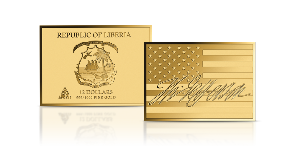 Moneta kolekcjonerska wykonana ze złota.