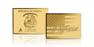 Thomas Jefferson - moneta wykonana z czystego złota próby 999/1000