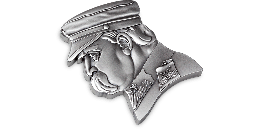 Marszałek Józef Piłsudski - moneta 3D wybita z 5 uncji srebra
