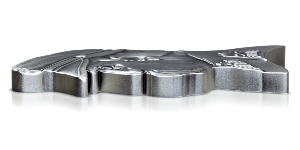 Marszałek Józef Piłsudski - srebrna moneta w kształcie popiersia