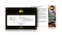 Gorączka złota w Kalifornii - Certyfikat Autentyczności monety oraz karta opisowa