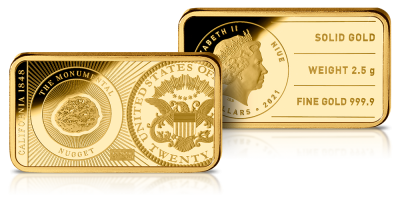 Gorączka złota w Kalifornii - złota moneta w kolekcjonerskim blistrze