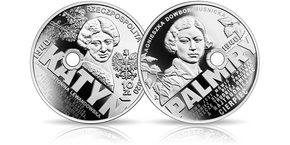 Katyń - Palmiry 1940. Srebrna moneta NBP.