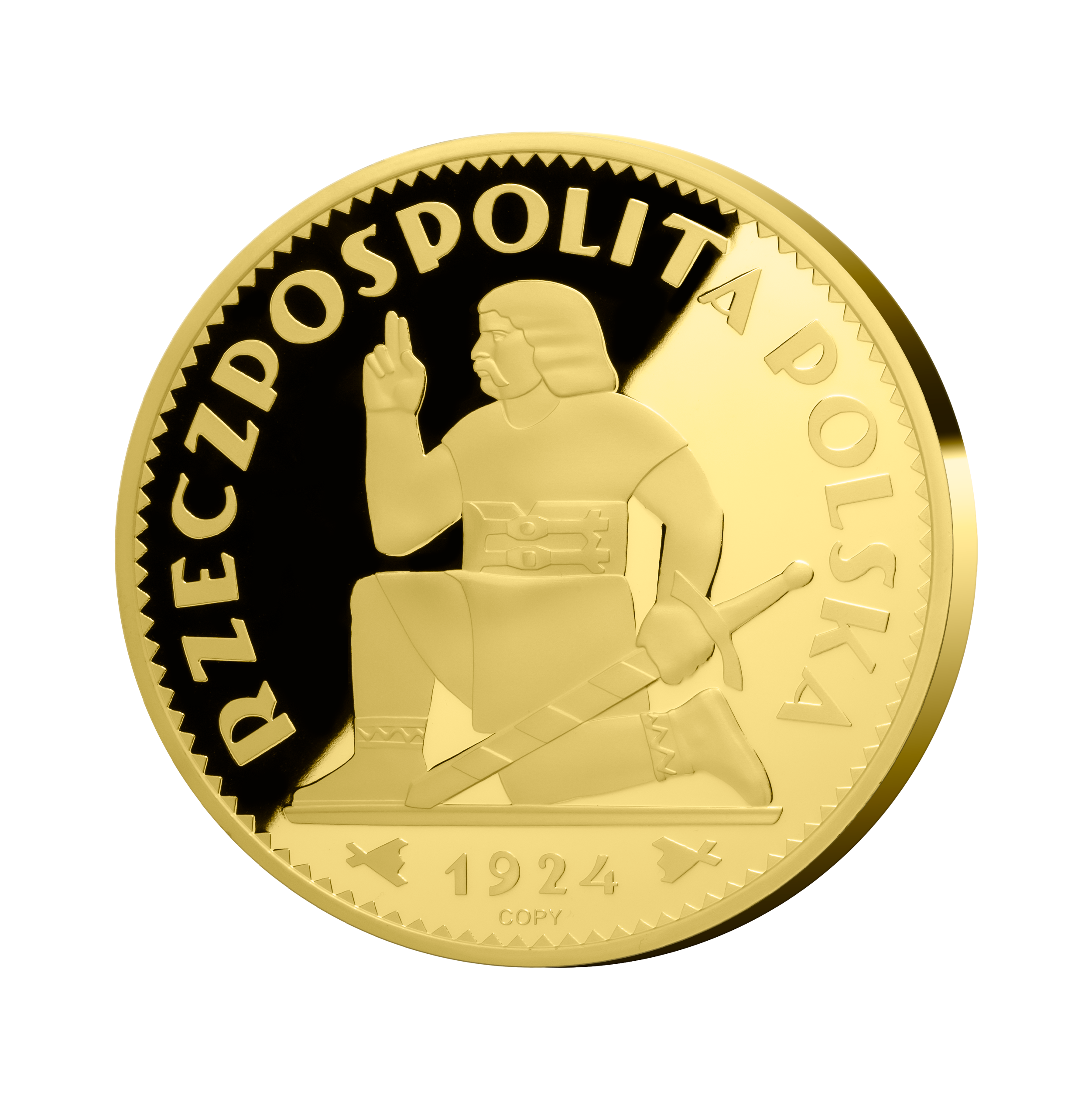 rewers medal Klęczący Rycerz