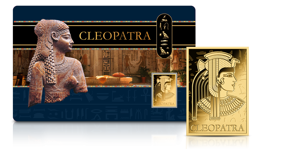 Kleopatra na złotej monecie.