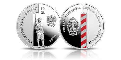 100-lecie utworzenia Korpusu Ochrony Pogranicza - srebna moneta NBP 