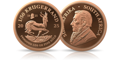 Złoty Krugerrand o masie 1/50 uncji