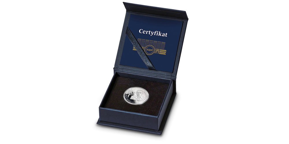 Pamięci księdza Franciszka Blachnickiego - srebrna moneta NBP - pudełko
