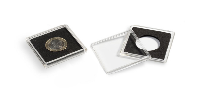Kwadratowa kapsuła do monet o średnicy 28 mm