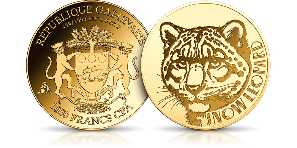 Moneta wykonana z czystego złota próby 999/1000.