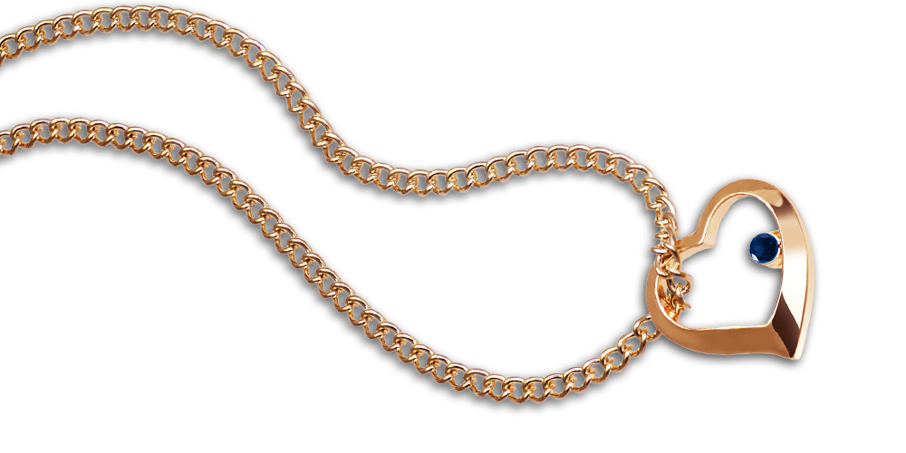 Łańcuszek z zawieszką w kształcie serca.