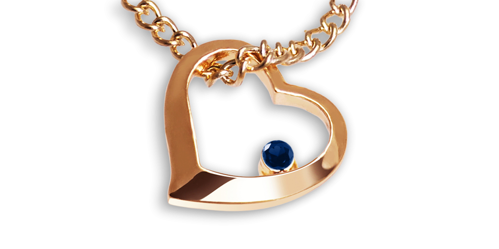 Serce ozdobione szafirem.