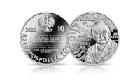 Jan Lewiński na srebrnej monecie NBP.