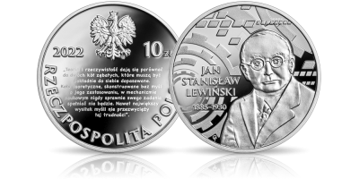 Jan Stanisław Lewiński - polski ekonomista na srebrnej monecie NBP 