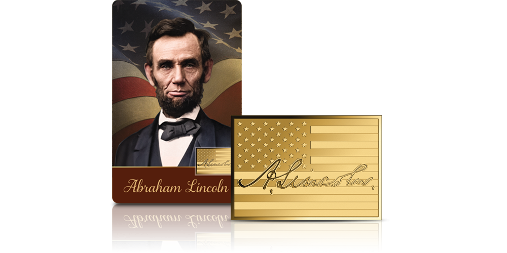 Abraharm Lincoln - złota moneta kolekcjonerska.