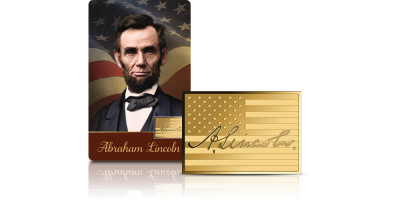 Abraham Lincoln - moneta wykonana z czystego złota 