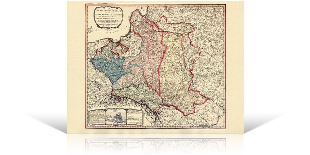 rozbiorowa mapa królestwa polskiego reprodukcja rozbiorowa mapa królestwa polskiego reprodukcja