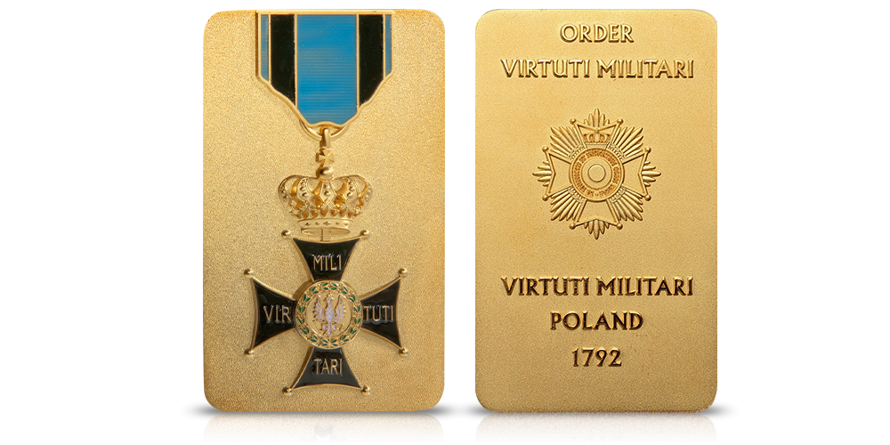 virtuti_militari na sztabce platerowanej czystym złotem virtuti_militari na sztabce platerowanej czystym złotem