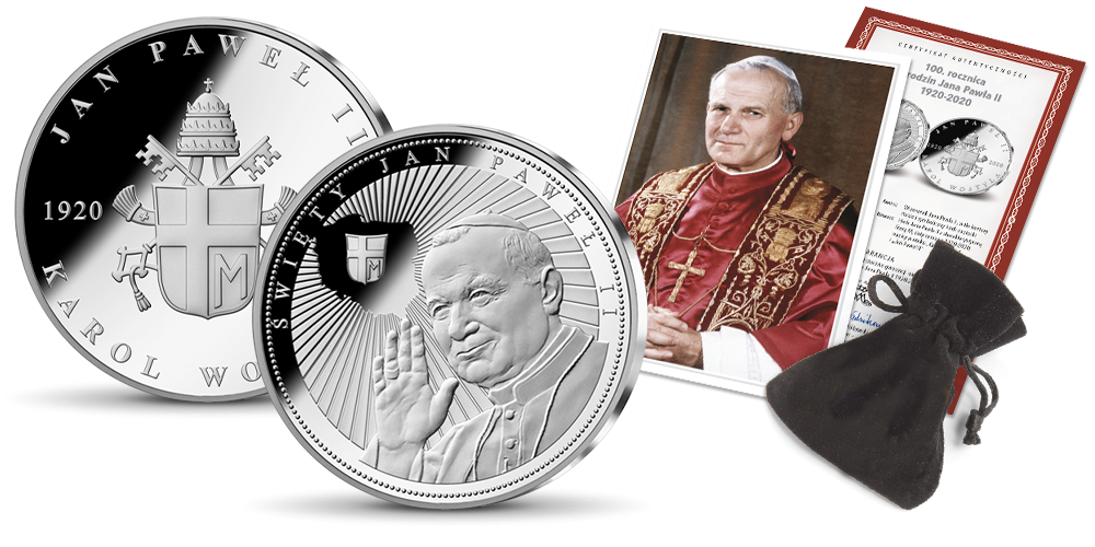 Medal upamiętniający Papieża Jana Pawła II Medal upamiętniający Papieża Jana Pawła II