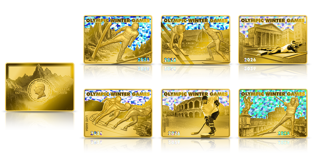 sztabki-monety Olimpiada Mediolan-Cortina 2026 w czystym złocie