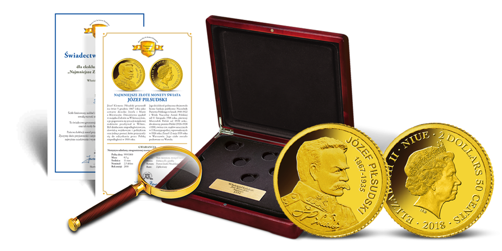 Najmniejsze złote monety świata - akcesoria