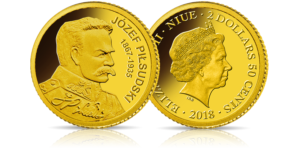 Józef Piłsudski w czystym złocie