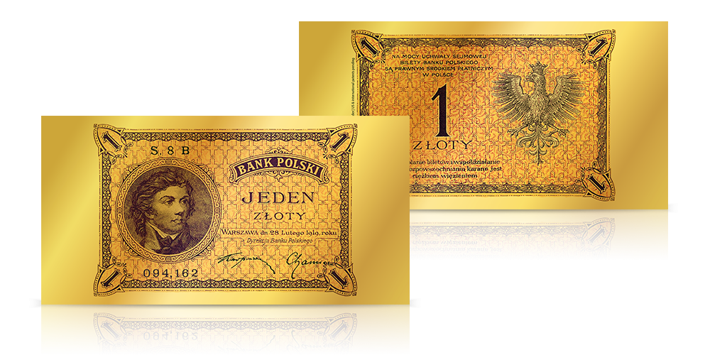 Replika banknotu 1 zł