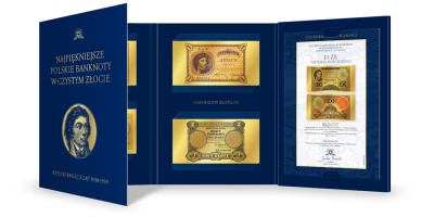 Kolekcja Najpiękniejsze Polskie Banknoty w czystym złocie