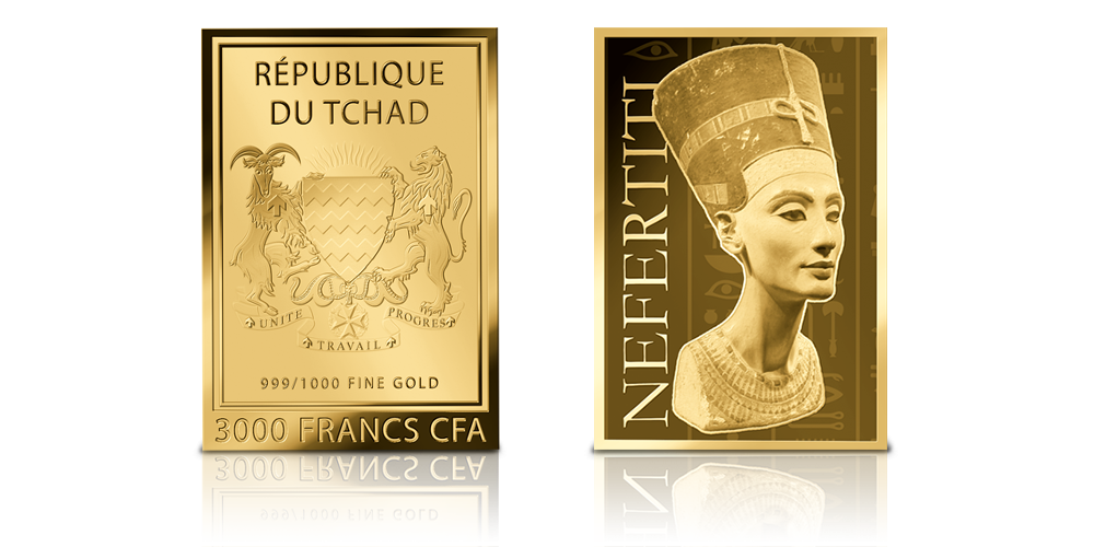 Moneta wykonana z czystego złota próby 999/1000.