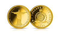 Nowe 7 Cudów Świata - złota moneta Chrystus Zbawiciel