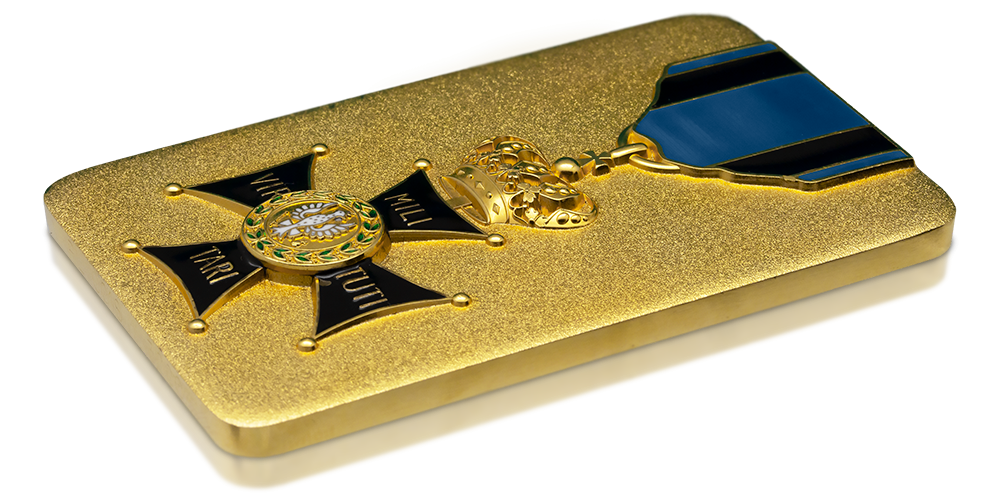 Order Virtuti Militari - 5-uncjowa srebrna moneta uszlachetniona czystym złotem Order Virtuti Militari - 5-uncjowa srebrna moneta uszlachetniona czystym złotem
