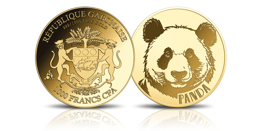 Moneta wykonana z czystego złota próby 999/1000.